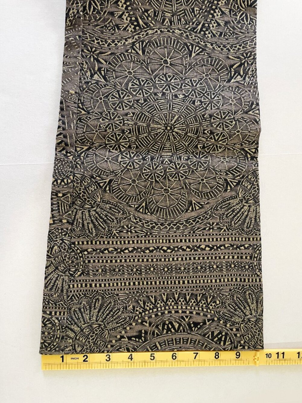 Cache Vintage Textured Gold Embossed Brown Luxe Women's Pants | Size 0 | EUC - Picture 10 of 11